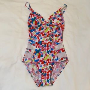 Bawdy Multi-Colored One Piece Swimsuit, XS